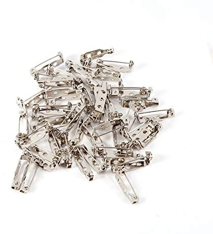 Broschennadeln Pins, 50 Stück Sicherheitsnadeln, Brosche Pin Backs Sicherheitsverschluss Bar Pin, für Schmuck Handwerk, 25mm