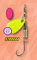 FTM Forellen Blinker Spinner 4g UV Gelb Pink 5200684 UL Spinner Ultra Light Fischen Einzelhaken Forellenangeln Barschangeln