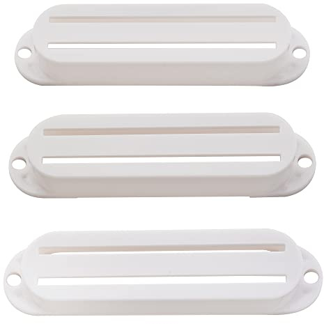 Musiclily Basic Single Coil Format Humbucker Pickup Kappen Weiß 3er Set | für Strat Style E-Gitarre