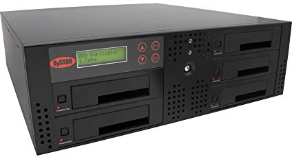 SySTOR 1 bis 4 SATA 300MB/s Rackmount HDD SSD Duplikator/Sanitizer - 3.5 & 2.5 Festplattenlaufwerk Solid State-Festplatte Doppel-Port Hot Swap (SYS04HD300RM-DP)