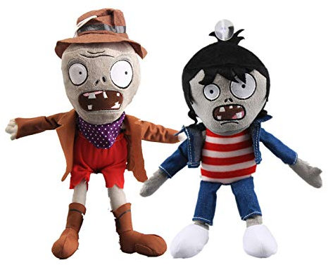 uiuoutoy Zombies Plushies Jean Suit Zombie Cowboy Zombie Plush Soft Stuffed Toys Dolls Gift 2 Pcs/Set