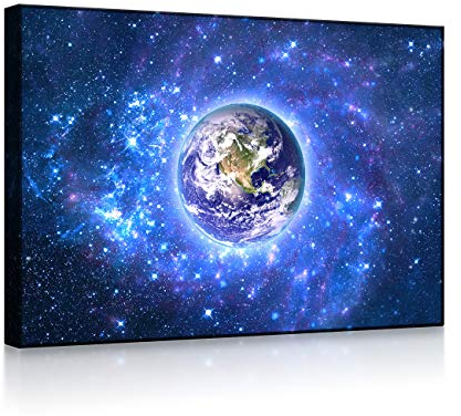 lightbox multicolor | Leuchtbilder | Planet Erde im Weltraum | 100x70 cm | Front Lighted