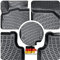 Rizline Passgenau 3D Fussmatten Auto Kompatibel mit Audi Q5 8R 2008-2016 Auto Zubehör 1. Und 2. Reihe Gummimatten Autos TPE Allwetter Geruchlos rutschfest Vorne und Hinten Schwarz