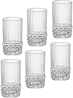 Bormioli No Manufacturer Set 6 Bicchieri Liquore Shot in Vetro America' 20s 8 cl, 8cl