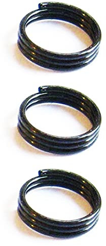 THOR-DARTS 100 schwarze Schaftringe Dart Federringe Darts Shaftrings Edelstahl vernickelt Markenqualität (100 pcs, black)