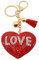 Porte-clés avec pendentif cœur en strass pour sac à dos, Cœur Amour,