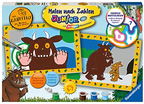 Ravensburger CreArt 20054 - Der Grüffelo - Malen nach Zahlen für Kinder ab 7 Jahre