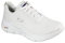 Skechers Arch Fit Big Appeal, Scarpe da Ginnastica Donna, Wnvr Bianco Navy Rosso, 41 EU