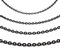 Treuheld® Schwarze Halskette aus Edelstahl in 4 Dicken und 5 Kettenlängen - [39.] Dicke: 2mm - Länge: 55cm