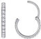 Popuhoops 0,8mm 6mm Silber Nasenringe Zirkonia Nasenring Knorpel Ohrring Klar CZ Hoop Septumring Segmentring Clicker 316L Chirurgenstahl Körperpiercing Helix Ohrläppchen Daith Rook Tragus Piercing