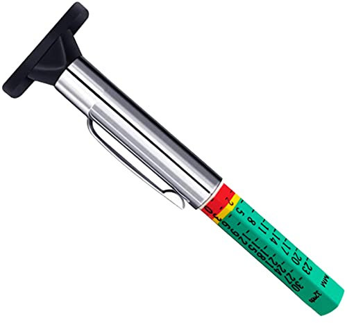 GODESON Medidor de Profundidad de Neumáticos Reino Unido, 6 Lados Smart Coded Color Coded, Herramienta de Medición en 25 mm/32
