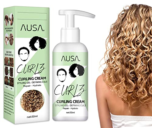 Elastische Styling Cream, HaarCreme Damen/Herren, Definierende Locken Crème, Curl Defining Cream, Curl Defining Styling Soufflé, Curl Moisturizer, Feuchtigkeit und Sprungkraft