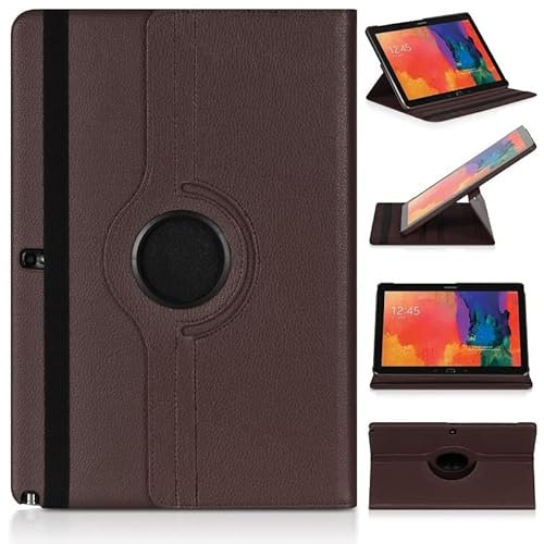 UHCOM Etui pour Tablette Samsung Galaxy Tab Note Pro 12.2, étui en Cuir avec Support Rotatif à 360° pour Note Pro 12.2'' P900 (Color : Brown, Size : for Tab Note Pro 12.2)