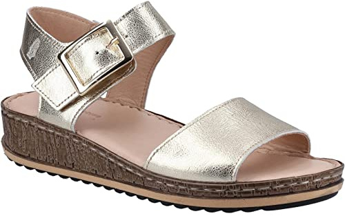 Hush Puppies Ellie Damen Keilsandalen, gold, 39 EU