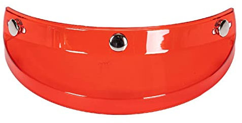 HUIOP Visiera con 3 Bottoni Automatici,Visiera Universale con 3 Bottoni a Pressione per Motocicletta. Visiera Antivento per Casco Aperto