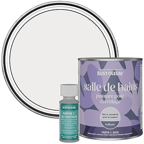 Rust-Oleum Purple Water-Resistant Bathroom Tile Paint in Gloss Finish - Fleur 750ml