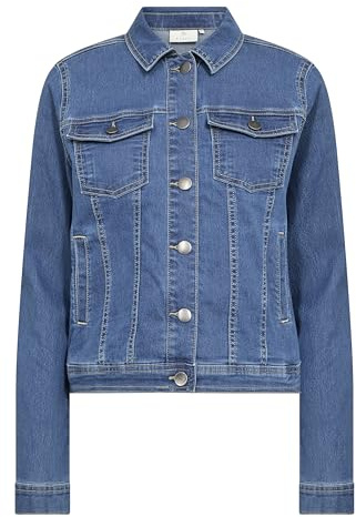 KAFFE Damen Jacke KAvicky Damen Jeansjacke Leichte Denim Übergangs Jacke Lange Ärmel