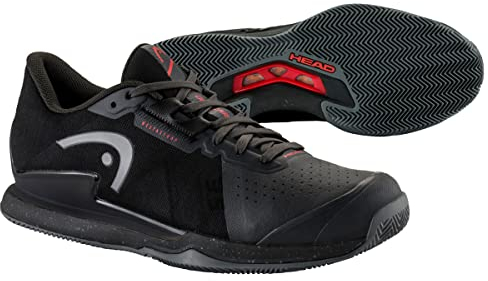 HEAD Men's Sprint Pro 3.5 Clay Men Tennisschuh, schwarz/rot, 45