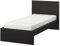 IKEA MALM Bettgestell, hoch, 90x200 cm, Schwarz-Braun/Luröy