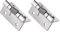 2 Stück selbstöffnende Federscharniere aus Edelstahl, DIY-Hardware für unsichtbare Türen, öffnende Federscharniere, 50 x 50 x 2 mm