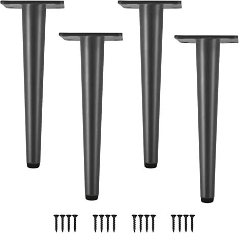 Pieds de Table Pieds pour Meuble Pieds de Meubles de Cône 4 PCS Pieds d'Armoire en Acier Inoxydable Vertical avec Base Silencieuse