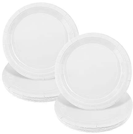 Mienocol 32pcs White Paper Plates,7 inch White Party Plates Tableware Solid Colour Round Dinner Plate for Birthday,Wedding,Picnic, BBQ,Bar,Restaurant and Party Supplies Table Décor