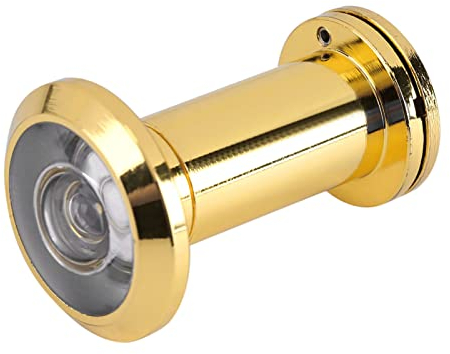 Sicherheits-Türspion, Türspion mit 200 Grad Großem Betrachtungswinkel und Robuster Sichtschutzabdeckung (Gold)