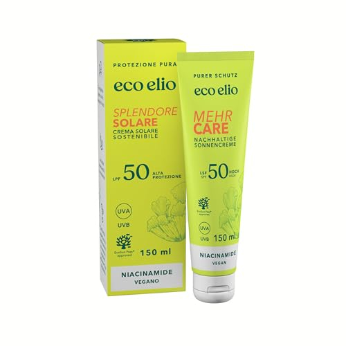 eco elio crema solare sostenibile SPF 50 150ml Splendore Solare crema solare senza octocrylene e microplastiche I crema solare viso 50 protezione solare senza profumo I crema solare corpo 50