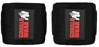 Gorilla Wear Elbow Wraps Ellenbogenbandagen Bodybuilding Fitness Unisex Schwarz (120 cm)
