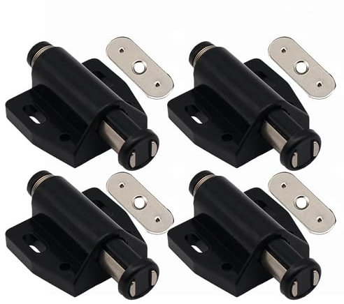 4X Magnetic Push to Open Cabinet Cupboard Door Latch Dampers with Soft Close