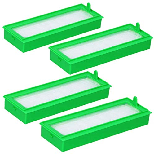 Rfeeuubft 4 filtros adecuados para robot aspirador Kobold VR200 y VR300 para depósito de polvo de la aspiradora
