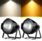 ZonQoonz 2PCS 100W COB Par Licht Kaltweiß/Warmweiß Bühnenlicht, Par Scheinwerfer mit DMX512/ Master-Slave, Stroboskop Strahler Licht für Fotografie, Kirche, Geburtstag, Hochzeit, DJ, Disco