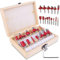 Juego de 15 fresas para fresadoras superiores, vástago de 8 mm, juego de fresas para carpintería, herramientas de carpintería con maletín de almacenamiento, fresa de madera en calidad industrial para