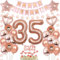Rosegold Luftballon 35. Geburtstag - Deko für Frauen, Party Ballons, Geburtstagsdeko in Roségold