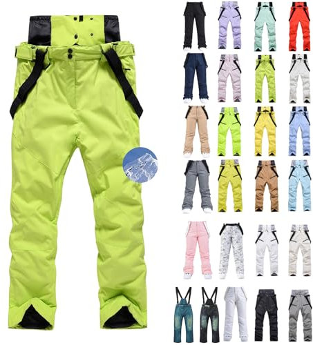 Skihose Damen - Schneeanzüge Für Damen Schneehose Herren Wasserdicht Winter Snowboardhose Skihose Weiß Kurzgröße Skihosen 48 50 Orange Gefüttert S Xs