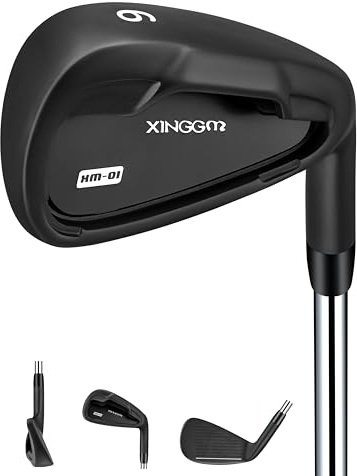 XINGGM XM-01 Individual Golf Irons or Golf Irons Set - Premium Men Golf Club Iron with Steel Shaft for Right Hand Golfers Stiff Flex (#6 Iron Single)
