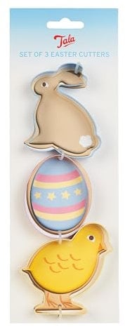 Tala Set of 3 Easter Cutters, Stainless-Steel Cutters, Perfect for Decorating and Gifting, Dishwasher Safe