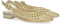 shoes&blues.es 80915-Zapato Plano de Mujer, Comodo, Estilo Salon, de Punta Fina, de Material Entrelazado, y Cierre de Hebilla. Talla 39 Oro