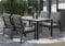 GLP Gartenlounge-Set Garten-Essgruppe, (Gartenmöbel Set, 5-TLG., 4 Sessel, 1 Esstisch, inkl. Auflagen, Aluminium), Wetterfest Gartenlounge Set, 9400-P1+P2