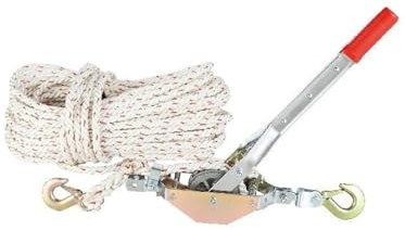 Treuil de remorque de treuil manuel, Extracteur de corde de 0,75 tonnes, treuil accompagné de 2 crochets, outil d'extraction électrique à cliquet robuste for déplacer des bateaux et transporter des bû