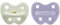 HEVEA Naturkautschuk Schnuller RUND Form, 3-36 Monate - Hygienisches Einteiliges Design für Neugeborene bis Kleinkinder, BPA-frei, Weich & Langlebig - Zweierpack (Twilight Frost)
