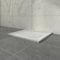 Aquariss SMC Slate Effect Shower Enclosure Tray 800x700mm Rectangular Wetroom Shower Base White
