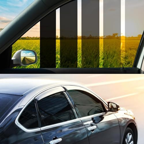 Vepagoo Car Window Tint Film (15% VLT) Black Universal Fit 3m x 50cm Roll | Automotive Protection Passenger Black Privacy Window Tint for Home Blocks UV Rays