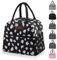 GODWOODS Insulated Lunch Bag Leakproof Thermal Cooler Box for Adults, Kids, Men Women - Waterproof Reusable Tote with Organizer for School, Work, Picnic, Beach Camping (Blackdaisy)