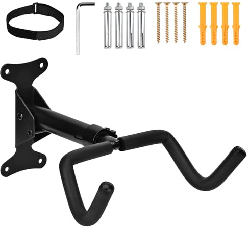 Pangutiandi - Supporto da parete per bicicletta pieghevole in metallo regolabile, supporto per bicicletta per garage e parete, gancio per bicicletta, supporto per mountain bike, bici da corsa
