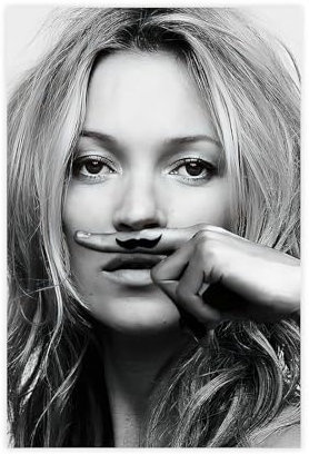 Generisch Kate Moss Leinwand-Poster, Schwarz-Weiß, Wandkunst, Foto, Büro, Wohnraum, Geschenk, ungerahmt, 40 x 60 cm