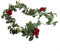 Fauhapyway Ghirlanda di fiori artificiale con rose rampicanti da 190 cm, in seta, per tavolo nuziale, arco, porta, scale, giardino, festa, casa, decorazione, rosso vino