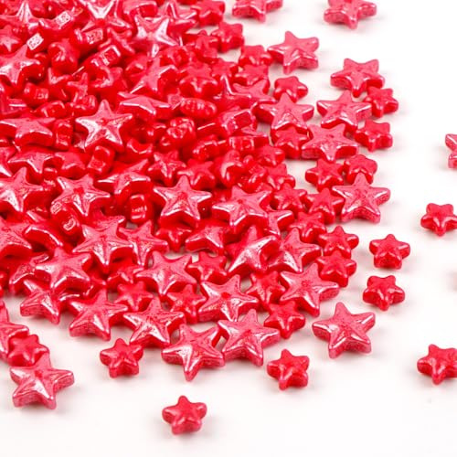Pearl Sprinkles, Edible Pearls for Cake Decorating, Kosher & Halal (Red Star)