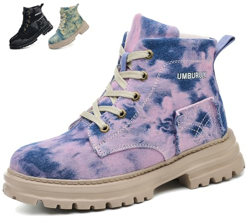 NBOFIEHY Chaussures de Sécurité Femmes Confortable Basket de Securite avec Embout en Acier Légère Bottes de Sécurité Respirante Chaussures de Travail Antidérapante, Violet, 39 EU