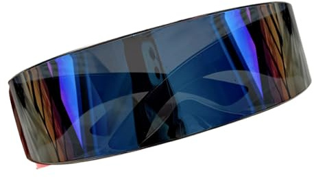 Sonnenbrille Futuristisch – Punk Style Sonnenblenden, Cyber Visor Eyewear, mutiges Mode-Accessoire, Zyklopen-Design mit moderner Ästhetik | Tägliches Setup für Männer Frauen Cosplay Festivals